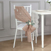 5 Pack | Dusty Rose Jute Faux Burlap Chair Sashes, Boho Chic Linen Decor - 6x108inch