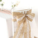 5x108inch| Natural Burlap Lace Chair Sash, Hessian Fabric Rustic Jute Chair Bow#whtbkgd