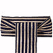 Natural Tone Burlap Jute 1 Piece Chair Sash With Navy Blue Stripes#whtbkgd