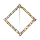 2inch Gold Diamond Metal Chair Sash Bow Pin, Rhinestone Chair Wrap Band Buckle Brooch#whtbkgd