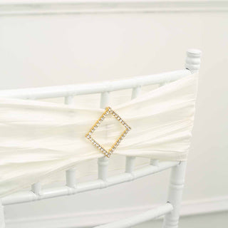 Complete Your Event Decor with the Gold Diamond Metal Chair Bow Brooch