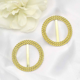 Add Glamour to Your Event with Gold Diamond Circle Napkin Ring
