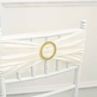 Elevate Your Event Decor with Gold Diamond Circle Napkin Ring Pin Brooch