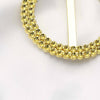 20 Pack | 2.5inch Gold Diamond Circle Napkin Ring Pin, Rhinestone Chair Sash Bow Buckle