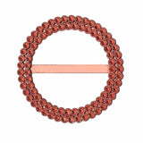 Terracotta (Rust) Diamond Circle Napkin Ring Pin Brooch, Rhinestone Chair Sash Bow Buckle#whtbkgd