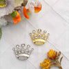 2inch Gold Diamond Metal Crown Sash Bow Pin