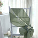 5 Pack | Eucalyptus Sage Green Polyester Chair Sashes - 6inch x 108inch