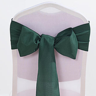 Add Elegance to Your Event with Hunter Emerald Green Polyester Chair Sashes