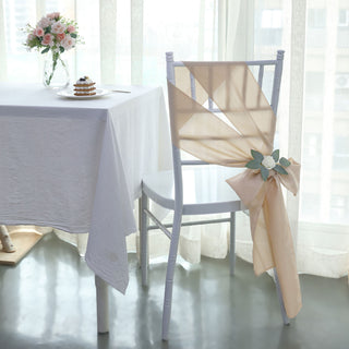 Bulk Pack of Nude Polyester Chair Sashes for All Your Event Needs