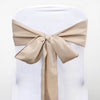 5 Pack | Nude Polyester Chair Sashes - 6inch x 108inch#whtbkgd