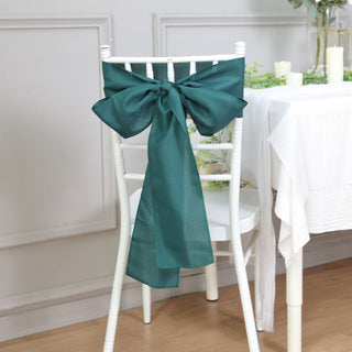 Enhance Your Event Decor with Peacock Teal Polyester Chair Sashes
