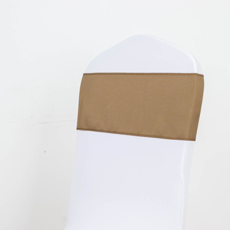 5 Pack | Taupe Polyester Chair Sashes - 6x108inch
