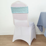5 pack | 6x15 Serenity Blue Sequin Spandex Chair Sash