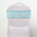 5 pack | 6x15 Serenity Blue Sequin Spandex Chair Sash