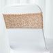 5 pack | 6x15 Blush | Rose Gold Sequin Spandex Chair Sash
