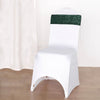 5 Pack | 6"x15" Hunter Emerald Green Sequin Spandex Chair Sashes Bands