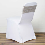 5 pack | 6x15 Silver Sequin Spandex Chair Sash