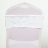5 pack | 6x15 White Sequin Spandex Chair Sash