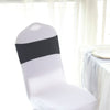 5 pack | 5x14inch Charcoal Gray Spandex Stretch Chair Sash with Silver Diamond Ring Slide Buckle