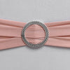 5 pack | 5Inchx14Inch Dusty Rose Spandex Stretch Chair Sash with Silver Diamond Ring Slide Buckle#whtbkgd