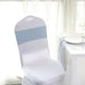 5 pack | 5Inchx14Inch Dusty Blue Spandex Stretch Chair Sash with Silver Diamond Ring Slide Buckle