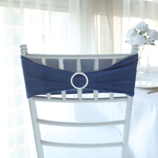 Durable and Versatile Navy Blue Chair Sashes