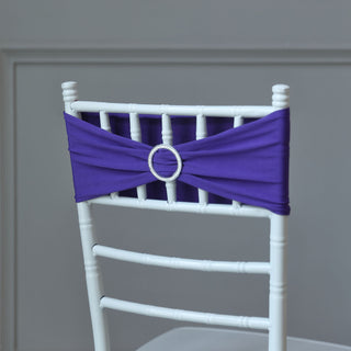 Enhance Your Event Decor with Purple Spandex Chair Sashes