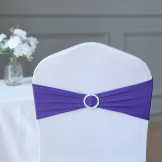 Versatile and Stylish Purple Spandex Chair Sashes