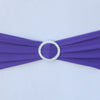 5 pack | 5"x14" Purple Spandex Stretch Chair Sash with Silver Diamond Ring Slide Buckle#whtbkgd