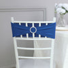 5 pack | 5"x14" Royal Blue Spandex Stretch Chair Sash with Silver Diamond Ring Slide Buckle