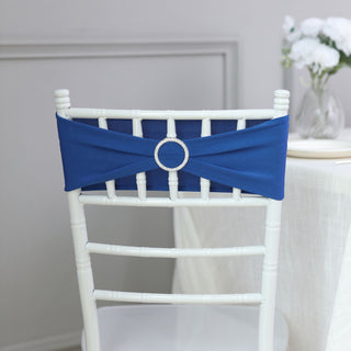 Create a Sumptuous Flair with Royal Blue Spandex Chair Sashes