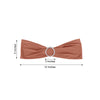 5 Pack | Terracotta Spandex Stretch Chair Sashes with Silver Diamond Ring Slide Buckle