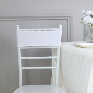 Create a Gorgeous Sumptuous Flair with White Spandex Chair Sashes