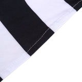 5 Pack | Black/White Stripe Spandex Fit Chair Sashes, Elastic Bands - 5x14Inch