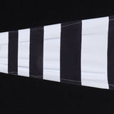 5 Pack | Black/White Stripe Spandex Fit Chair Sashes, Elastic Bands - 5x14Inch#whtbkgd