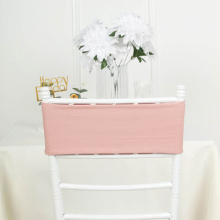Add Elegance to Your Event with Dusty Rose Spandex Chair Sashes