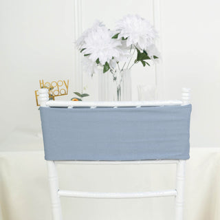 Elegant Dusty Blue Chair Sashes for Event Decor