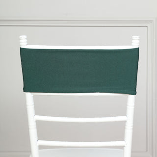 Add a Touch of Elegance with Hunter Emerald Green Spandex Stretch Chair Sashes