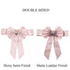 5 Pack | Blush | Reversible Chair Sashes with Buckle | Double Sided Pre-tied Bow Tie Chair Bands | Satin & Faux Leather