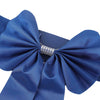 5 Pack | Royal Blue | Reversible Chair Sashes with Buckle | Double Sided Pre-tied Bow Tie Chair Bands | Satin & Faux Leather#whtbkgd