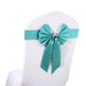 5 Pack | Turquoise | Reversible Chair Sashes with Buckle | Double Sided Pre-tied Bow Tie Chair Bands | Satin & Faux Leather
