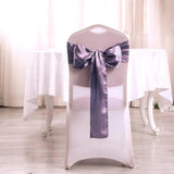 5 pack | 6"x106" Violet Amethyst Satin Chair Sashes