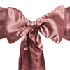 5 Pack | Cinnamon Rose Satin Chair Sashes - 6inch x 106inch#whtbkgd