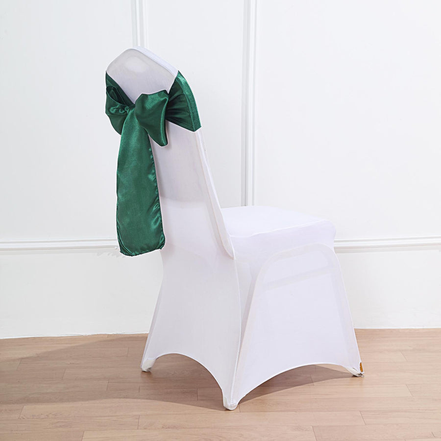 5 pack | 6 x 106 Hunter Emerald Green Satin Chair Sash