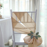 5 Pack | Nude Satin Chair Sashes | 6x106inch