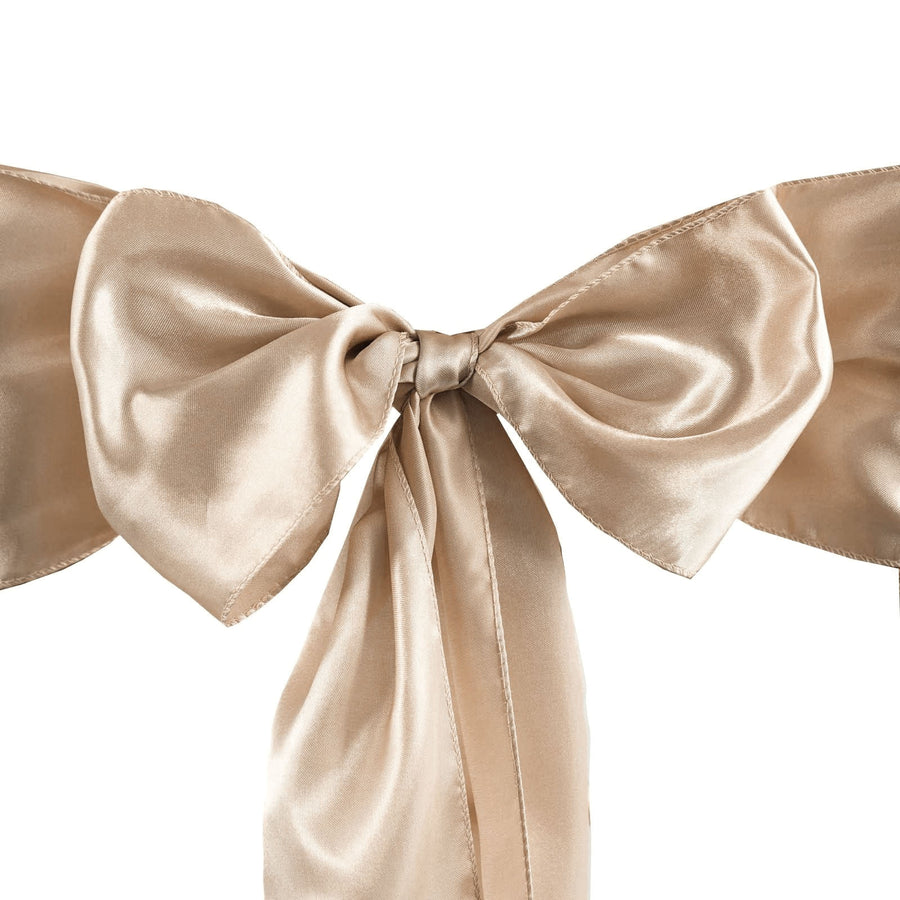 5 Pack | Nude Satin Chair Sashes | 6x106inch#whtbkgd