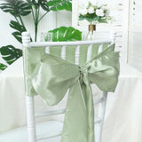 5 pack - 6inch x 106inch Sage Green Satin Chair Sashes