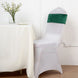 5 Pack Hunter Green Velvet Ruffle Stretch Chair Sashes, Decorative Velvet Chair Bands
