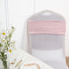 5 Pack Velvet Ruffle Stretch Chair Sashes, Decorative Velvet Chair Bands - Rose Gold | Blush