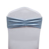 5 Pack Dusty Blue Velvet Ruffle Stretch Chair Sashes, Decorative Velvet Chair Bands#whtbkgd